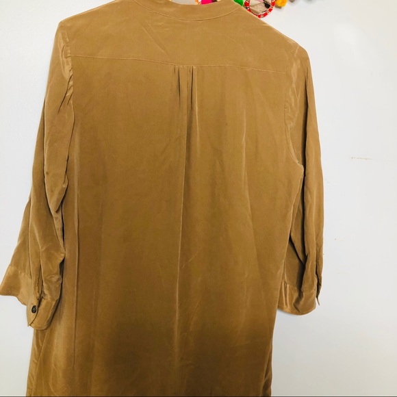 MAX & MOI 100% silk camel color dress - Picture 6 of 8